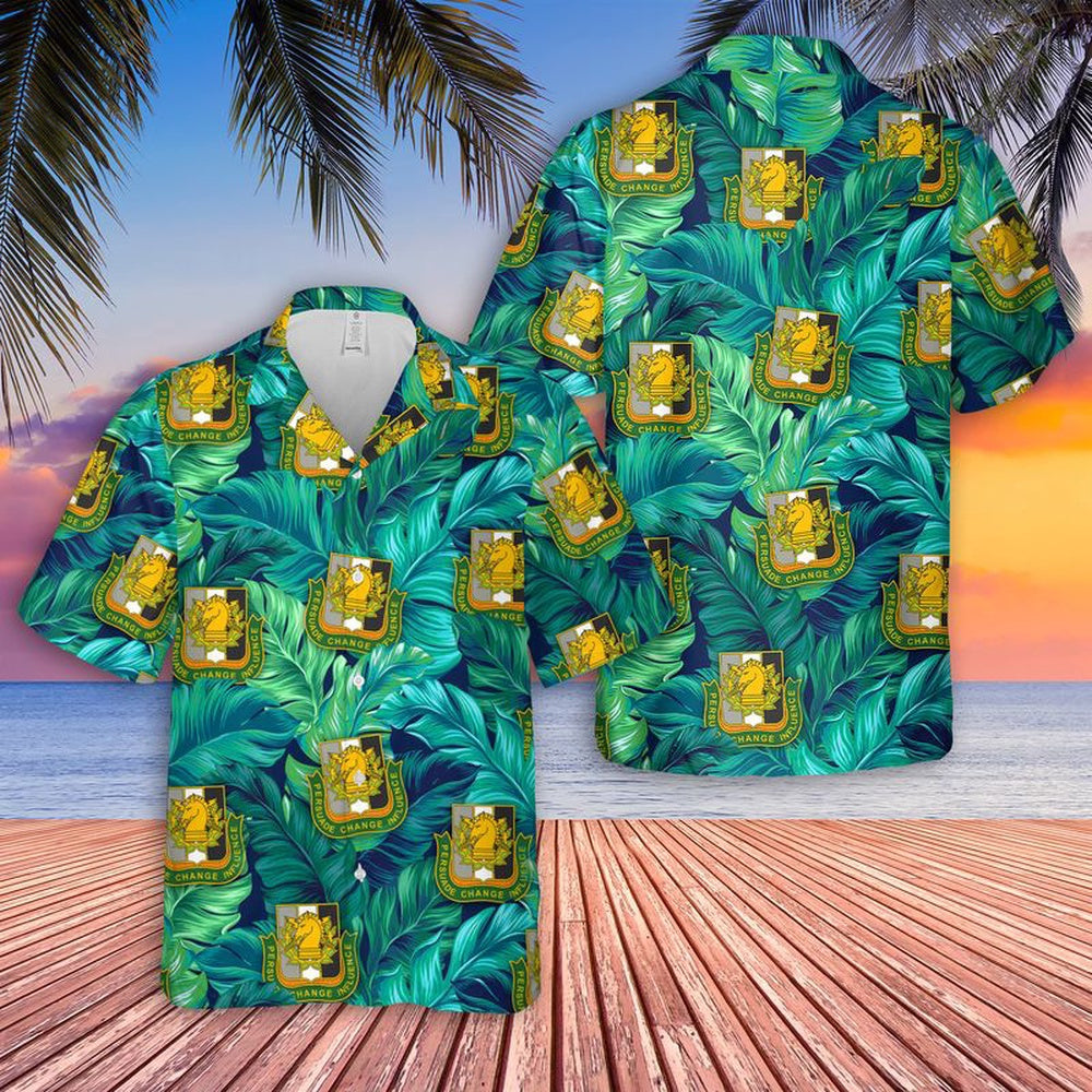 Army Hawaiian Shirt, US Army Psychological Operations (PSYOP) Branch Hawaiian Shirt, Veteran Hawaiian Shirts