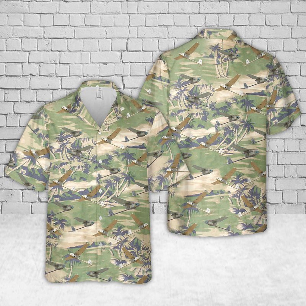 Army Hawaiian Shirt, US Army RQ-11B Raven Hawaiian Shirt, Veteran Hawaiian Shirts