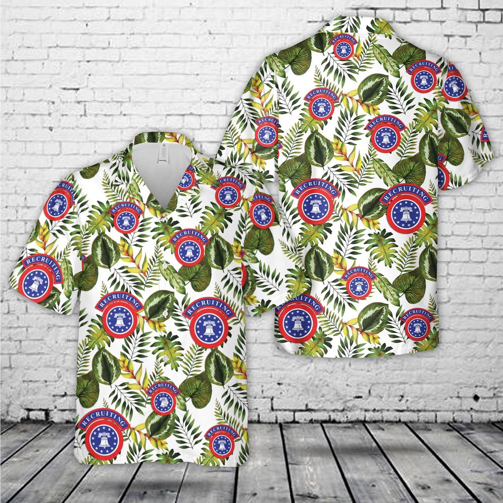 Army Hawaiian Shirt, US Army Recruiting Command (USAREC) Hawaiian Shirt, Veteran Hawaiian Shirts