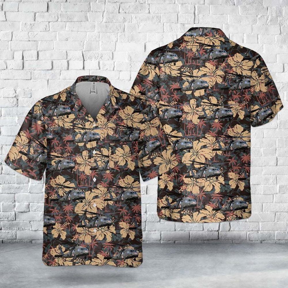 Army Hawaiian Shirt, US Army Sikorsky UH-60 Blackhawk Medevac Pocket Hawaiian Shirt, Veteran Hawaiian Shirts
