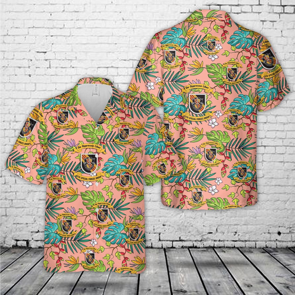 Army Hawaiian Shirt, US Army Special 5th Special Forces Group (5th SFG)(A) Hawaiian Shirt, Veteran Hawaiian Shirts
