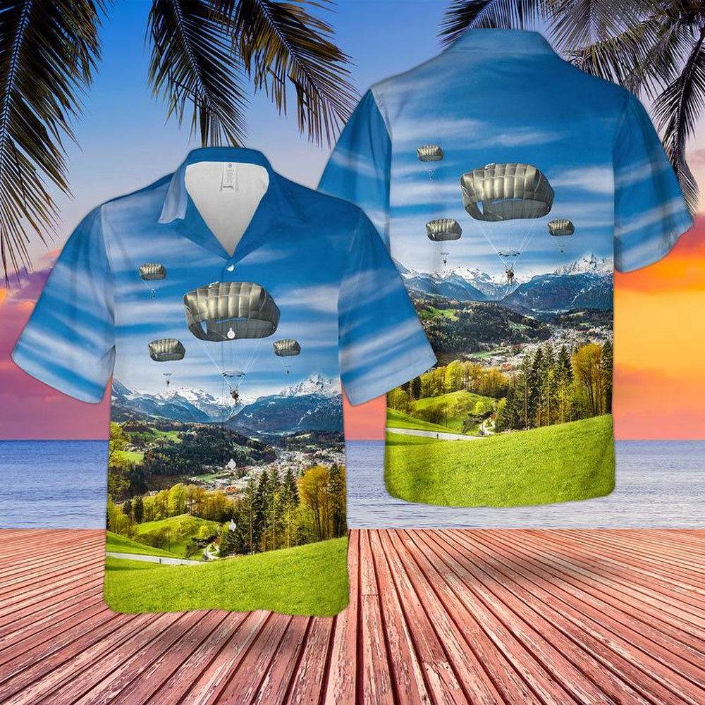 Army Hawaiian Shirt, US Army T-11 Parachute Of 173rd Infantry Brigade Combat Team Hawaiian Shirt, Veteran Hawaiian Shirts