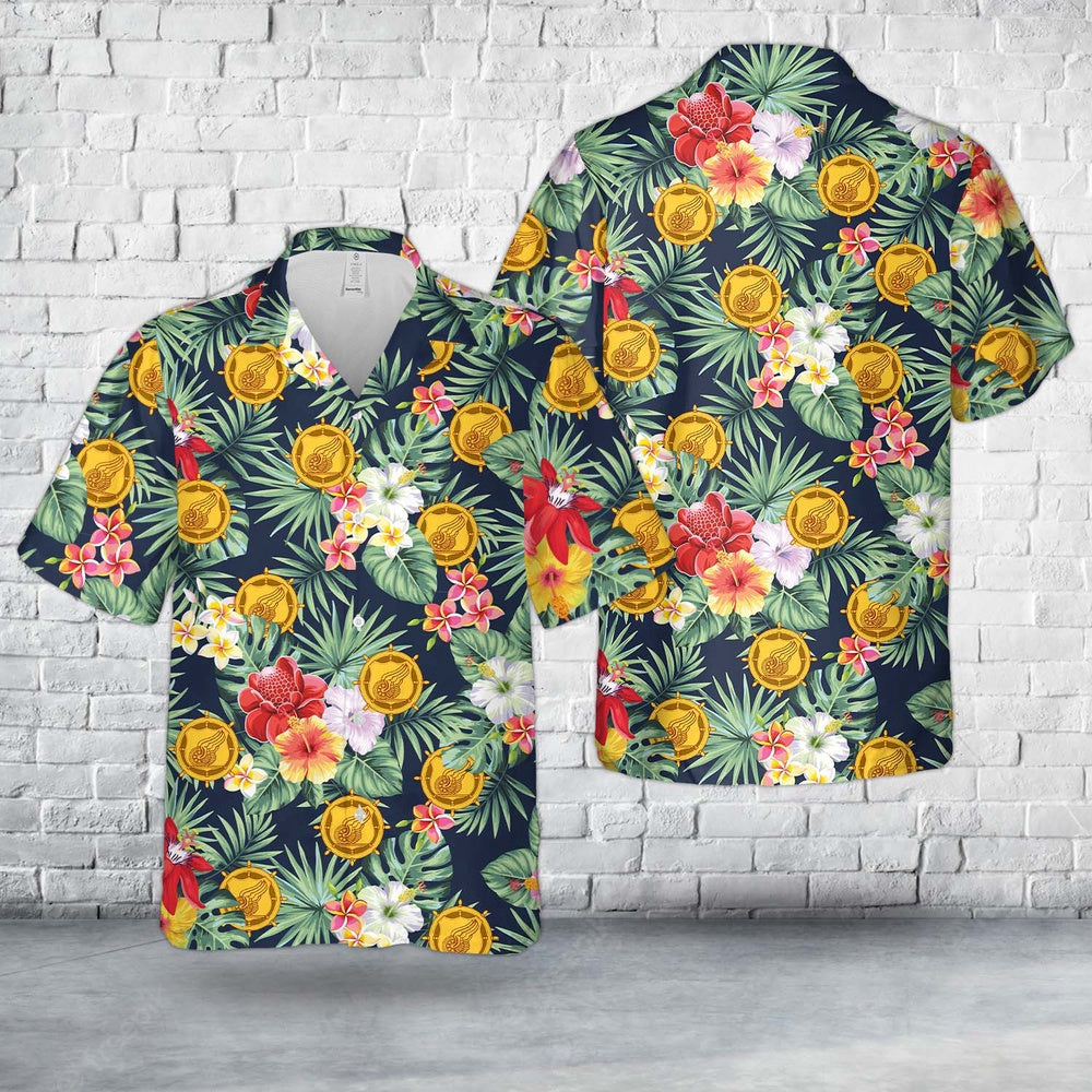 Army Hawaiian Shirt, US Army Transportation Corps Branch Insignia Hawaiian Shirt, Veteran Hawaiian Shirts