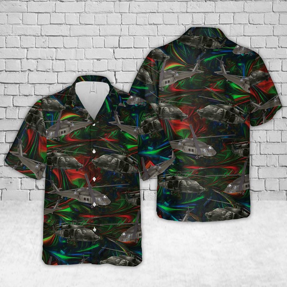 Army Hawaiian Shirt, US Army UH-60 Black Hawk Hawaiian Shirt, Veteran Hawaiian Shirts