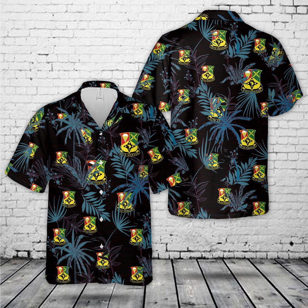 Army Hawaiian Shirt, Us Army 101St Airborne Division Sustainment Brigade Unit Crest Hawaiian Shirt, Military Aloha Shirts