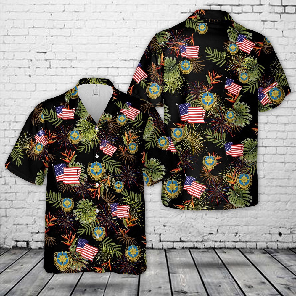 Army Hawaiian Shirt, Us Army 141St Military Intelligence Battalion, 4Th Of July Hawaiian Shirt, Military Aloha Shirts