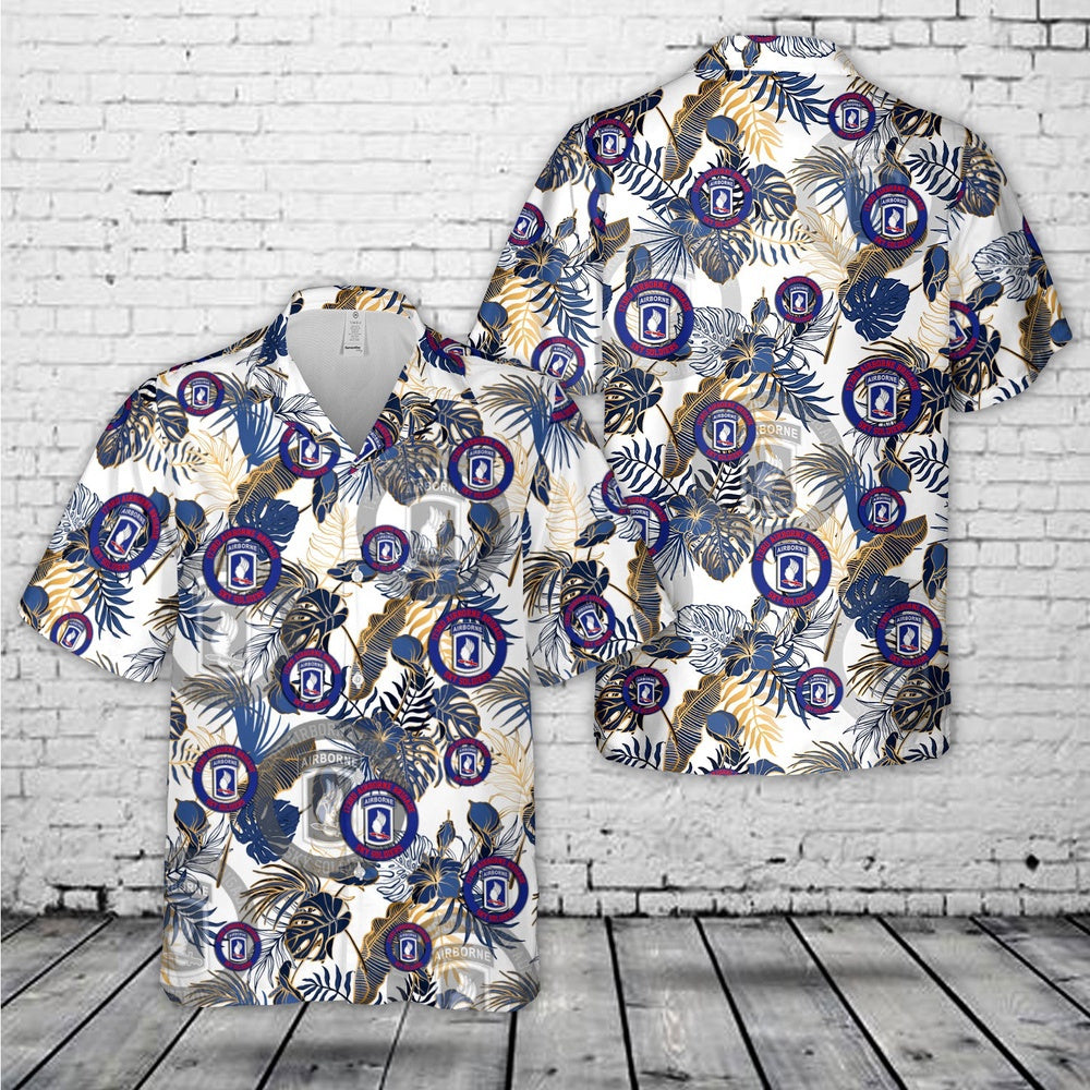 Army Hawaiian Shirt, Us Army 173Rd Airborne Brigade Sky Soldiers Hawaiian Shirt, Military Aloha Shirts