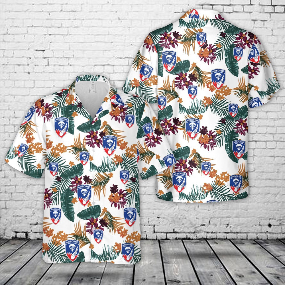 Army Hawaiian Shirt, Us Army 187Th Airborne Regimental Combat Team Hawaiian Shirt, Military Aloha Shirts