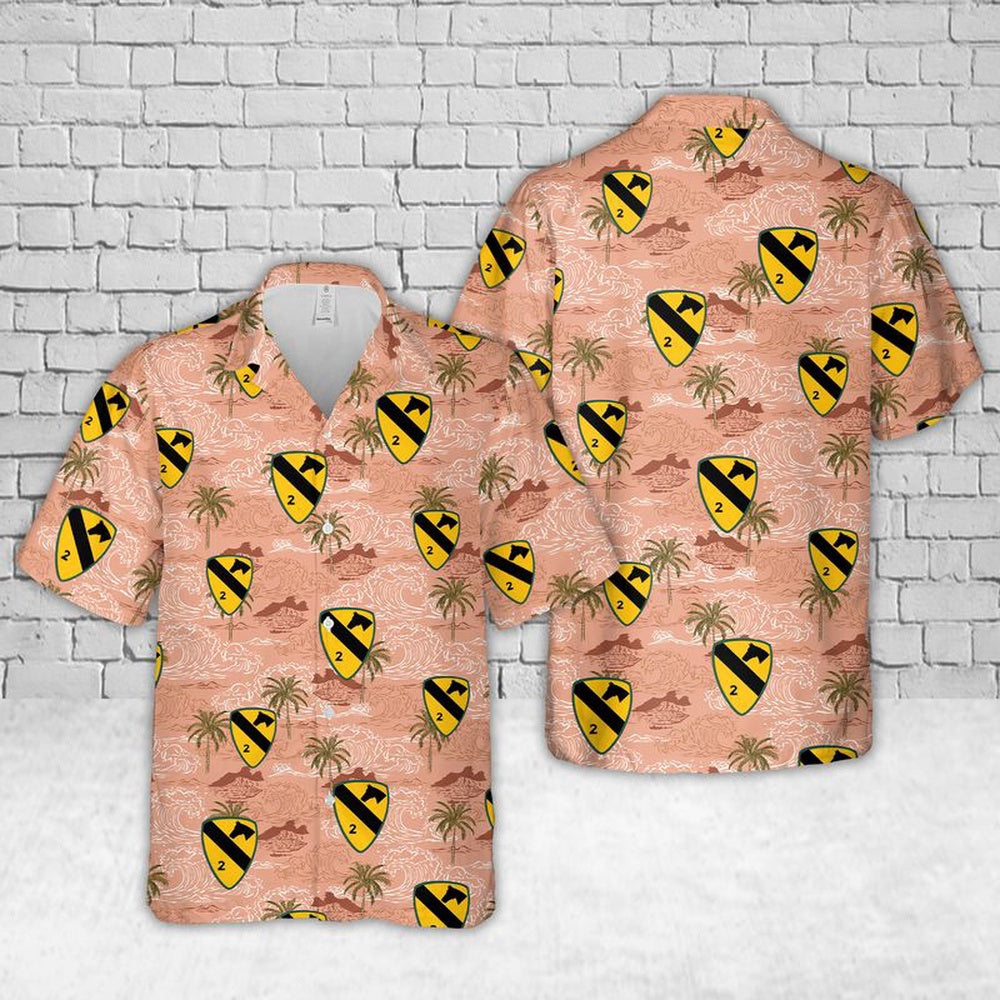 Army Hawaiian Shirt, Us Army 2Nd Brigade Combat Team, 1St Cavalry Division Black Jack Brigade Hawaiian Shirt, Military Aloha Shirts