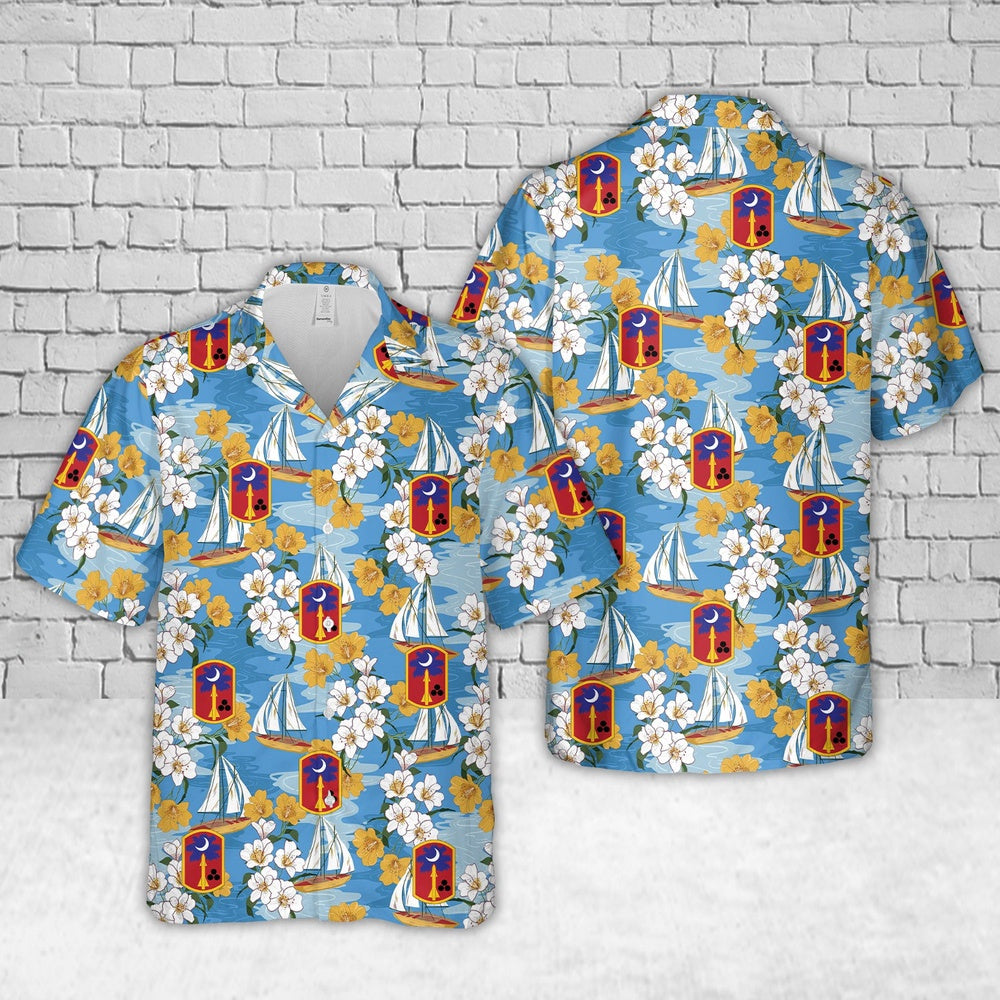 Army Hawaiian Shirt, Us Army 678Th Air Defense Artillery Brigade Hawaiian Shirt, Military Aloha Shirts