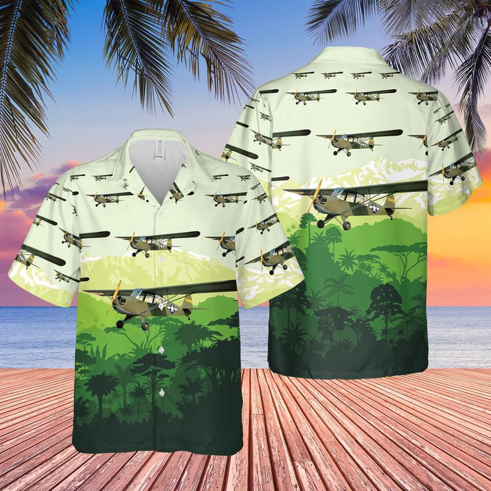 Army Hawaiian Shirt, Us Army Aeronca L-3 Hawaiian Shirt, Military Aloha Shirts