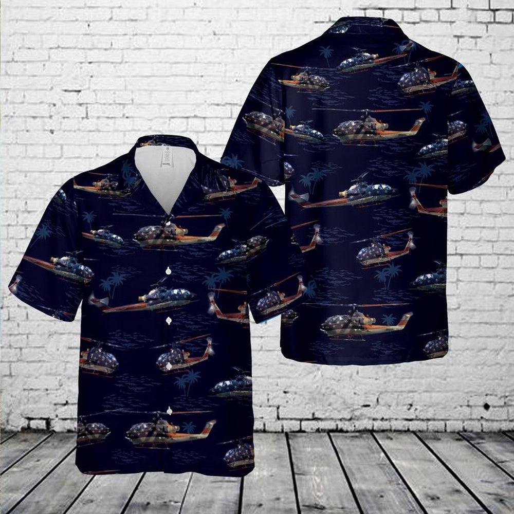 Army Hawaiian Shirt, Us Army Ah-1F Cobra 4Th Of July Hawaiian Shirt, Military Aloha Shirts