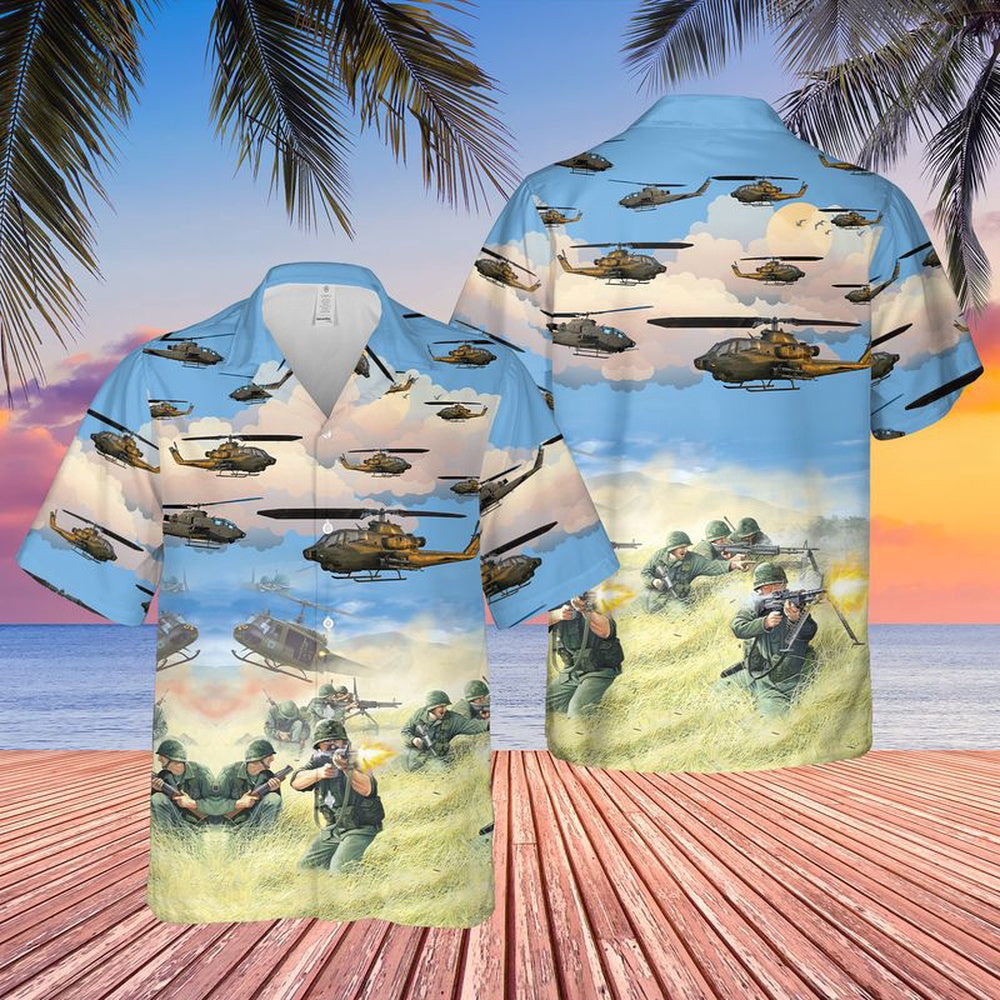 Army Hawaiian Shirt, Us Army Ah-1F Cobra Hawaiian Shirt, Military Aloha Shirts