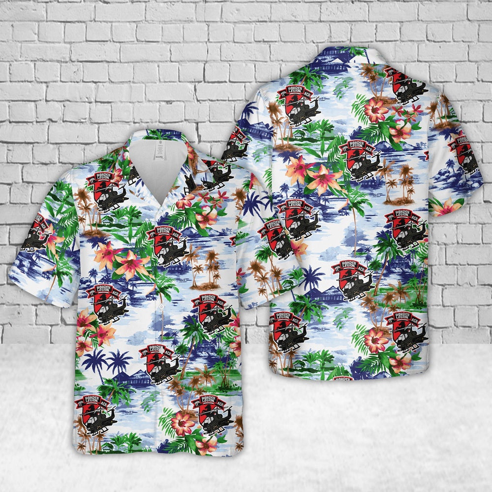 Army Hawaiian Shirt, Us Army Air Cavalry 11Th Armored Cavalry Rgt Cobra Ah-1F Attack Helicopter Hawaiian Shirt, Military Aloha Shirts