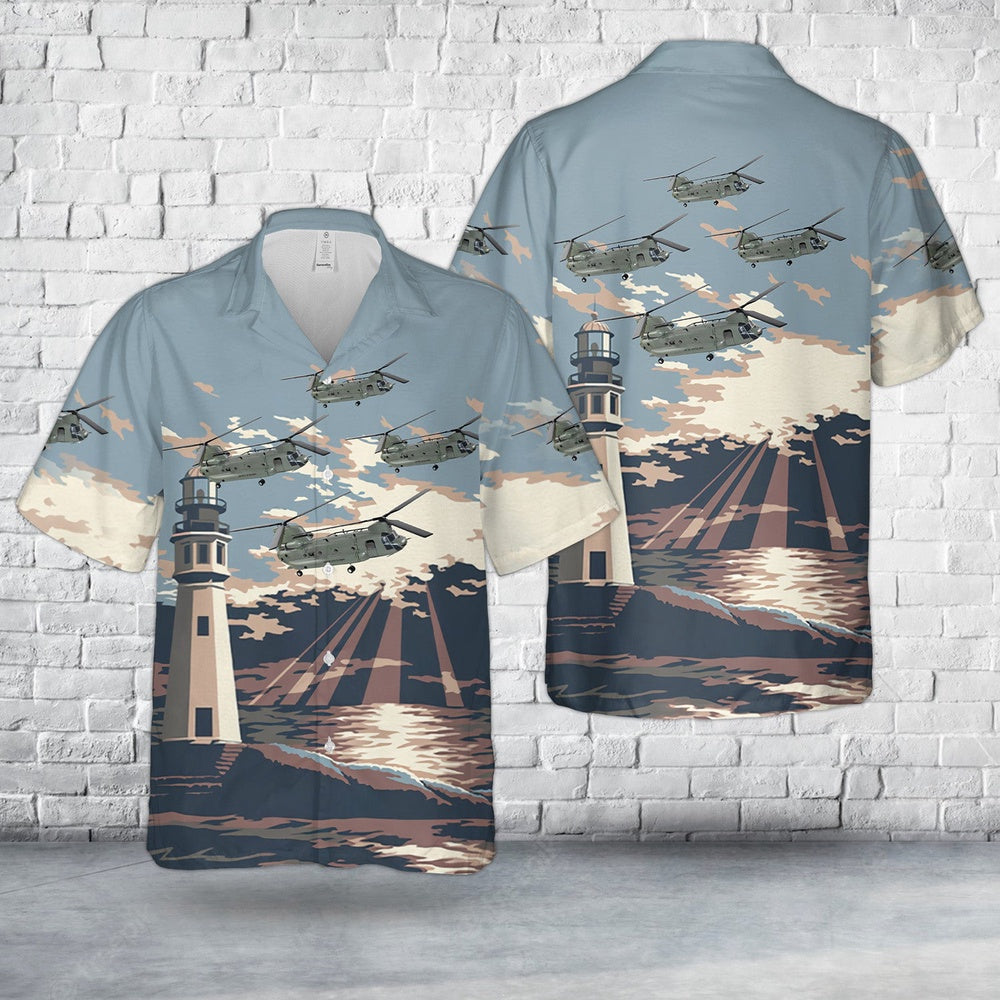 Army Hawaiian Shirt, Us Army B Company, 2Nd Bn, 3Rd Avn Ch-47F Hawaiian Shirt, Military Aloha Shirts