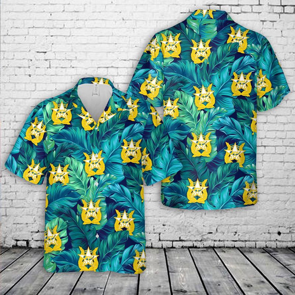 Army Hawaiian Shirt, Us Army Band Pershing'S Own Hawaiian Shirt, Military Aloha Shirts