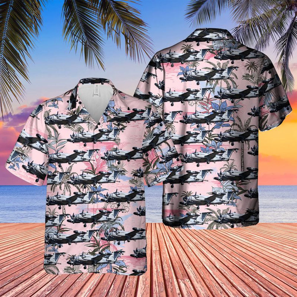 Army Hawaiian Shirt, Us Army Beech Rc-12X Huron (A200Ct) Hawaiian Shirt, Military Aloha Shirts