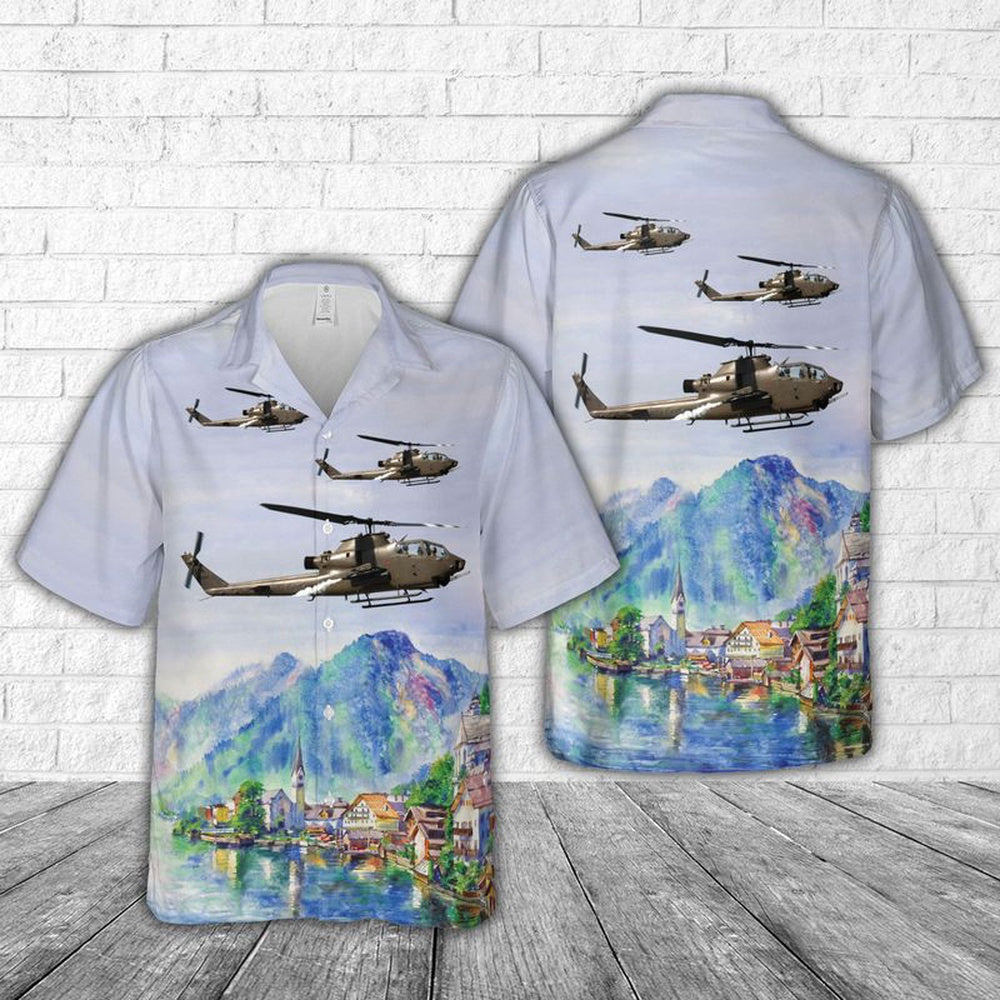 Army Hawaiian Shirt, Us Army Bell Ah-1F Cobra Hawaiian Shirt, Military Aloha Shirts