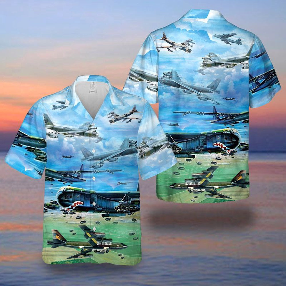 Army Hawaiian Shirt, Us Army Boeing B-52 Stratofortress Hawaiian Shirt, Military Aloha Shirts