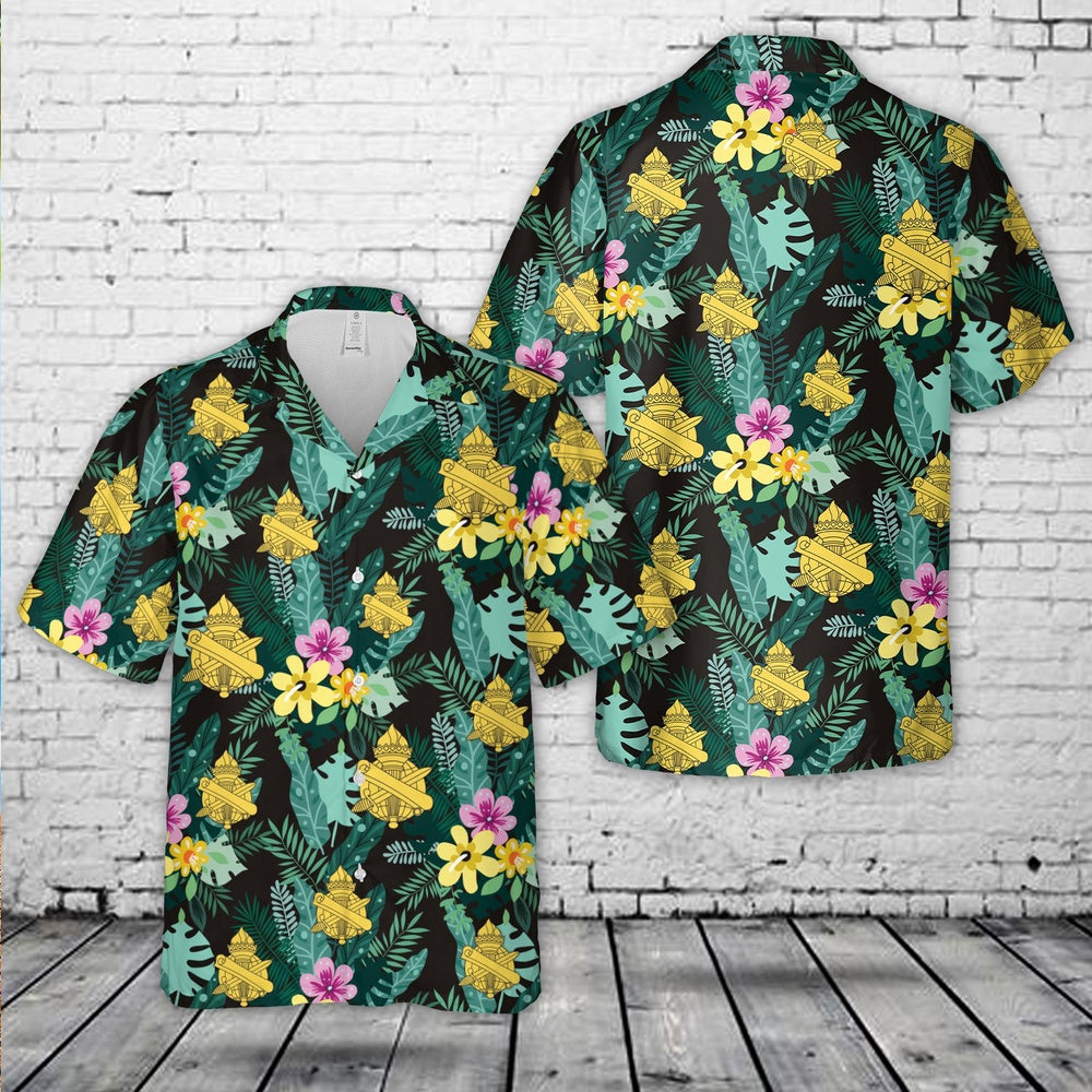 Army Hawaiian Shirt, Us Army Civil Affairs Branch Hawaiian Shirt, Military Aloha Shirts