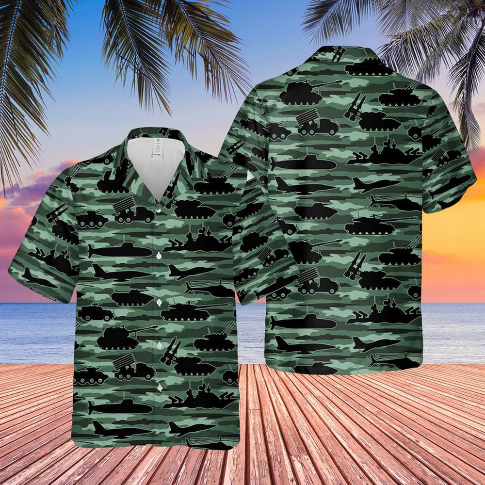 Army Hawaiian Shirt, Us Army Equipment Hawaiian Shirt, Veteran Hawaiian Shirts