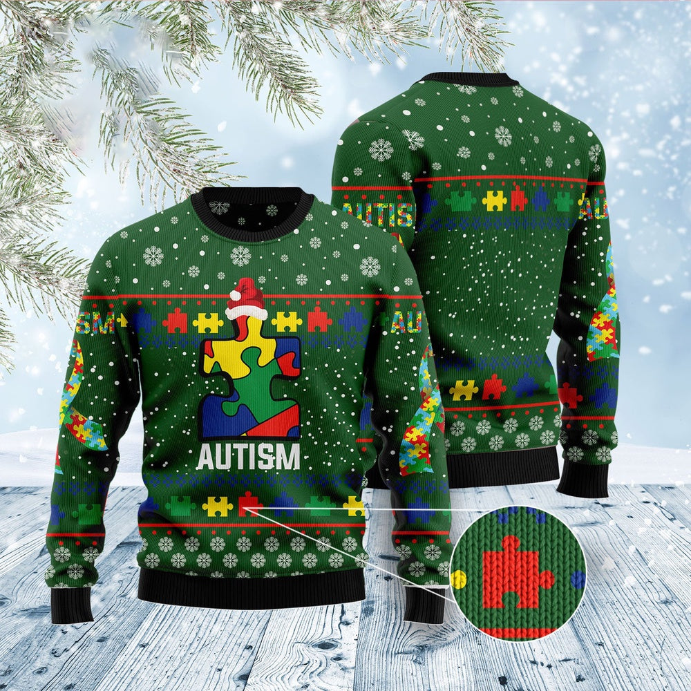 Autism Ugly Christmas Sweater, Funny Xmas Sweater, Sweater Xmas