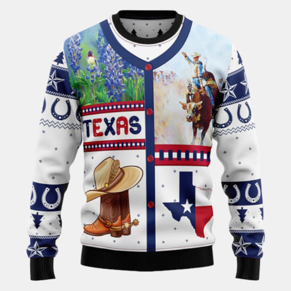 Awesome Texas Ugly Sweater - Christmas sweater gift