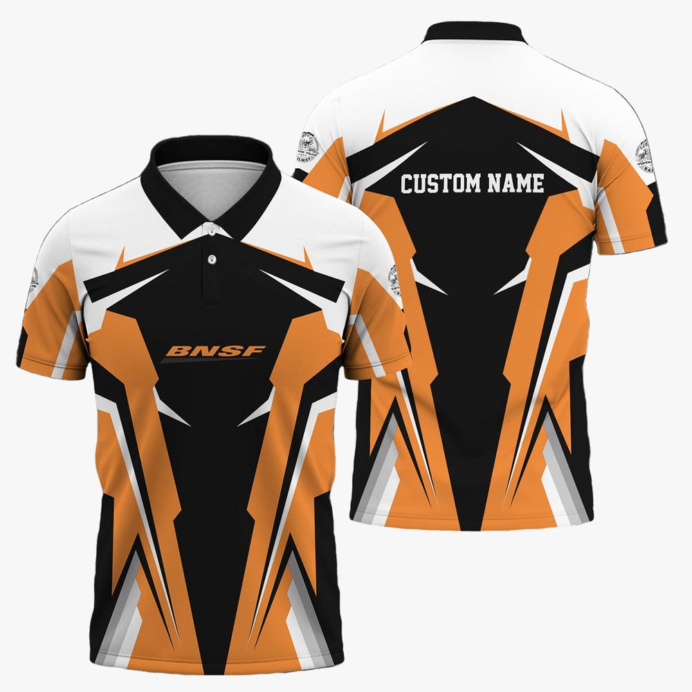 BNSF Railway Polo Shirt, Strong Line Style Train Unisex Polo Shirt