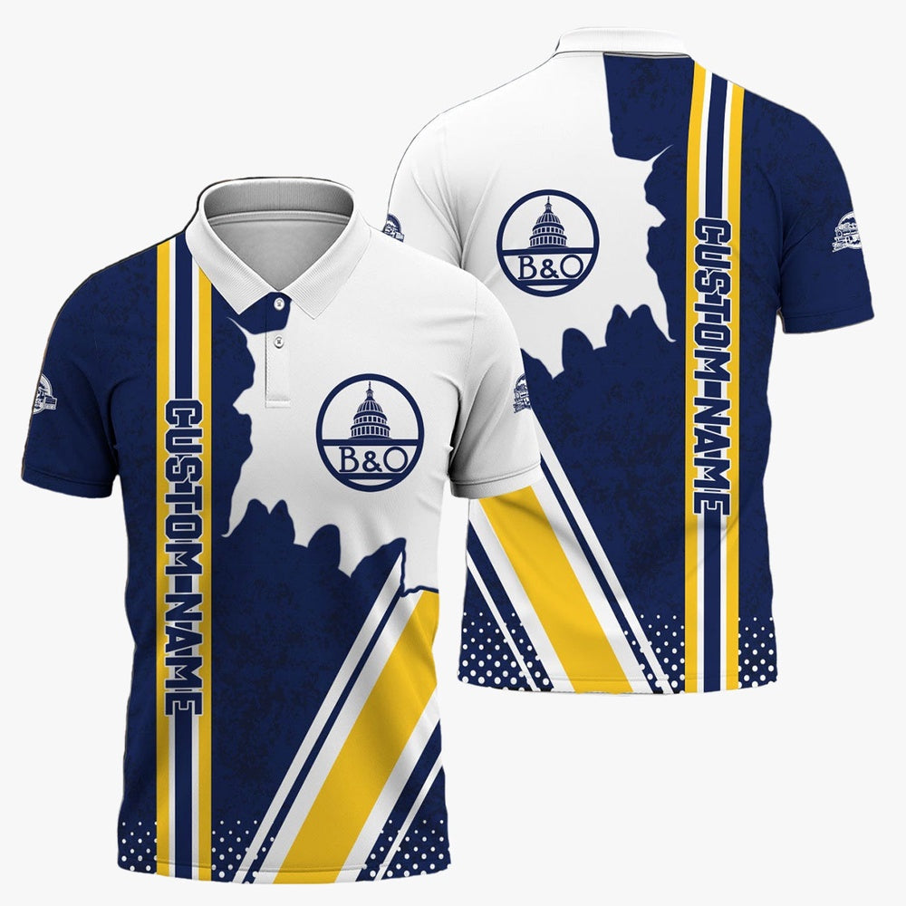 Baltimore and Ohio Railroad Polo Shirt, BAndO All Over Printed Unisex Shirt