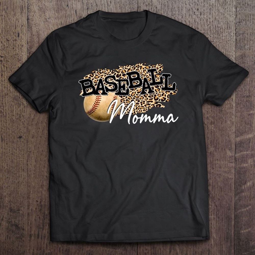Baseball Momma Leopard Mother's Day T Shirt, Mother's Day Shirt, Gift For Mom, Shirt For Mom