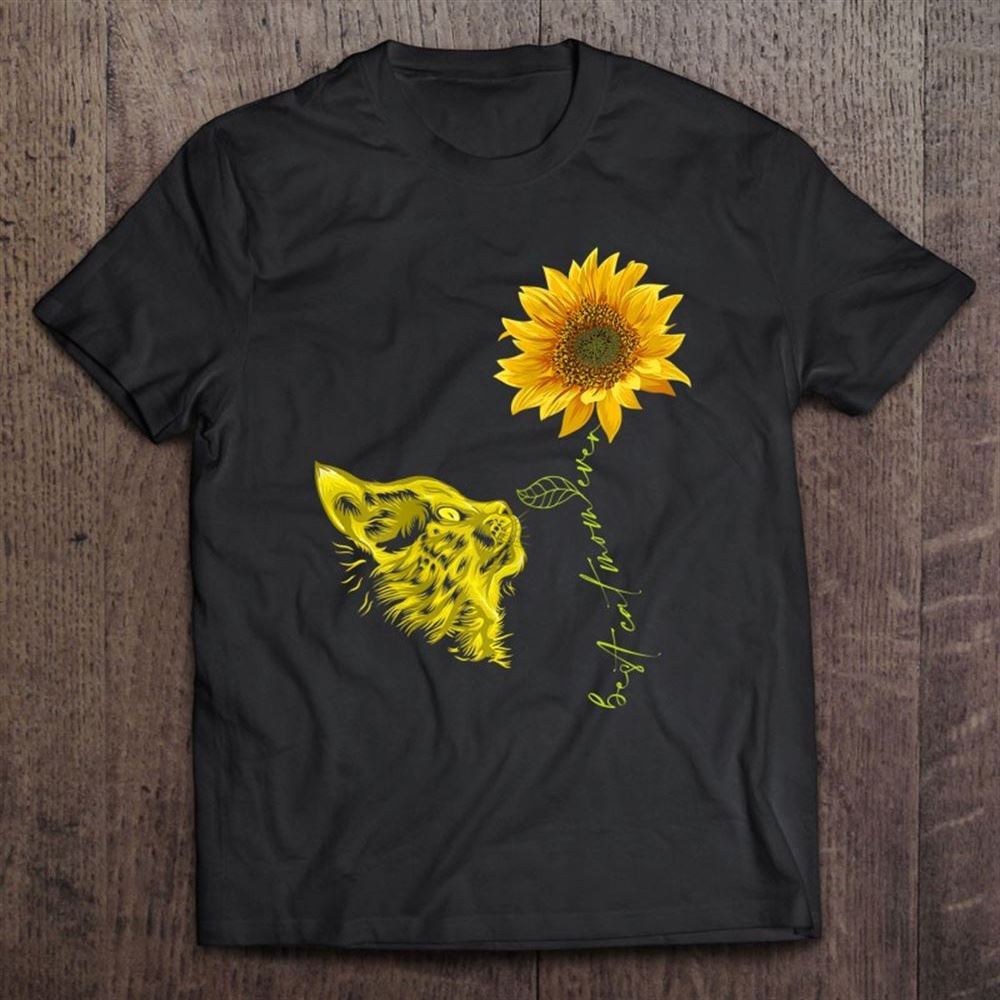 Best Cat Mom Ever Sunflower Mama Mommy Mother Pet Lover T Shirt, Mother's Day Shirt, Gift For Mom, Shirt For Mom