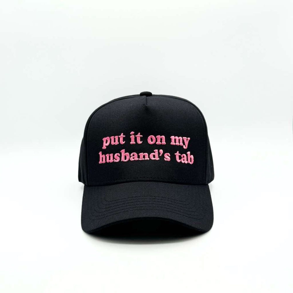 Best Embroidered Hat, Put It On My Husband'S Tab 5 Panel Solid Color Baseball Hat, Custom Embroidered Had, Embroidered Christmas Gifts