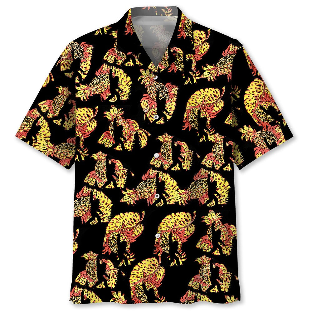 Bigfoot Pineapple Hawaiian Shirt Men, Funny Hawaiian Shirt, Cool Hawaiian Shirts, Best Hawaiian Shirts