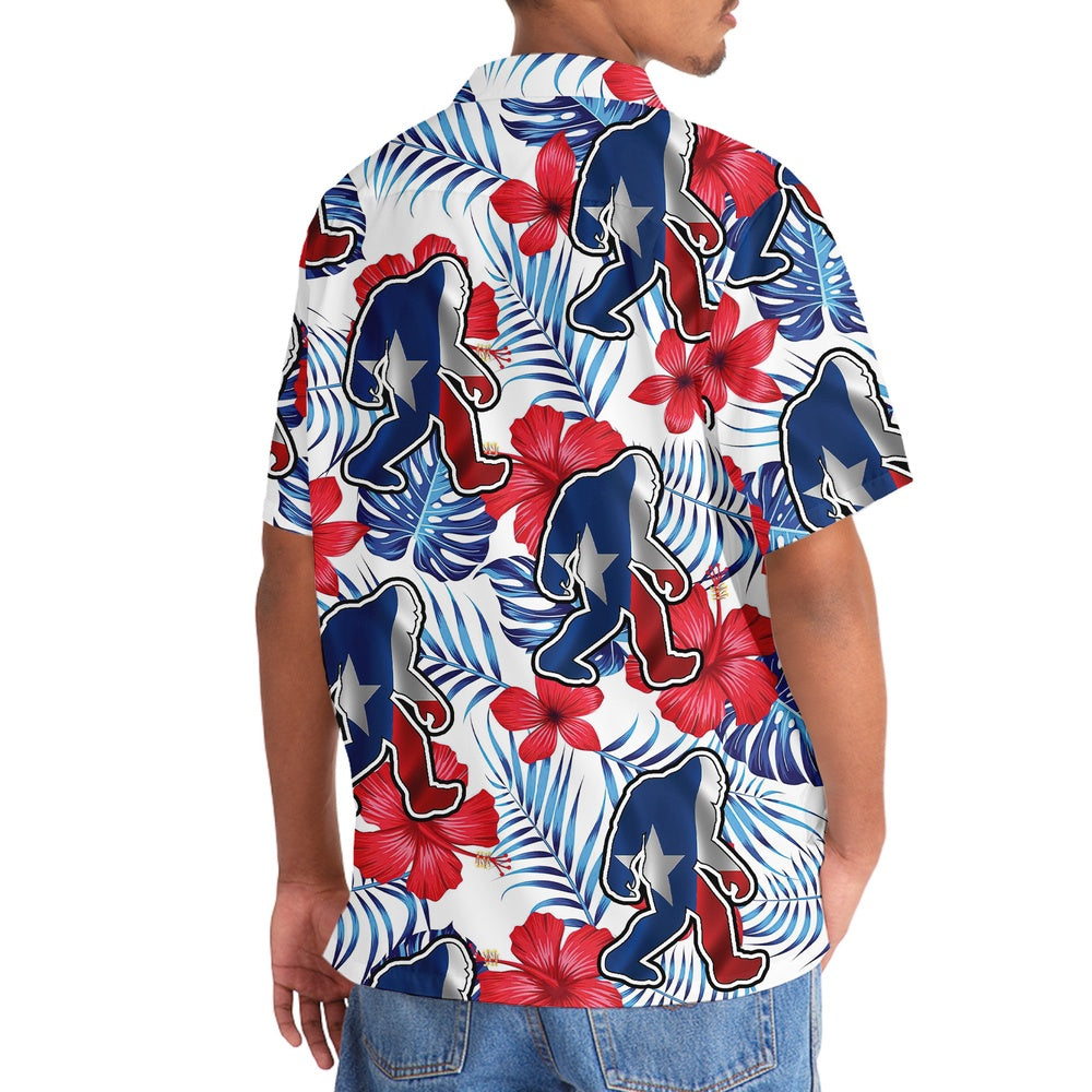 Bigfoot Texas Hawaiian Shirt, Funny Hawaiian Shirt, Cool Hawaiian Shirts, Best Hawaiian Shirts