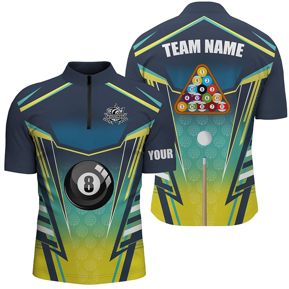 Billiard Polo Shirts, 8 Ball Pool Billiard Jerseys Custom Polo Shirts, 8 Ball Billiards Apparel Clothing, Billiards Team Shirts