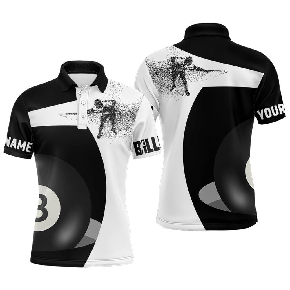 Billiard Polo Shirts, Personalized Billiard 3D Funny Billiard Player Polo Shirts, Custom Pool Billiards Jerseys, Billiards Team Shirts