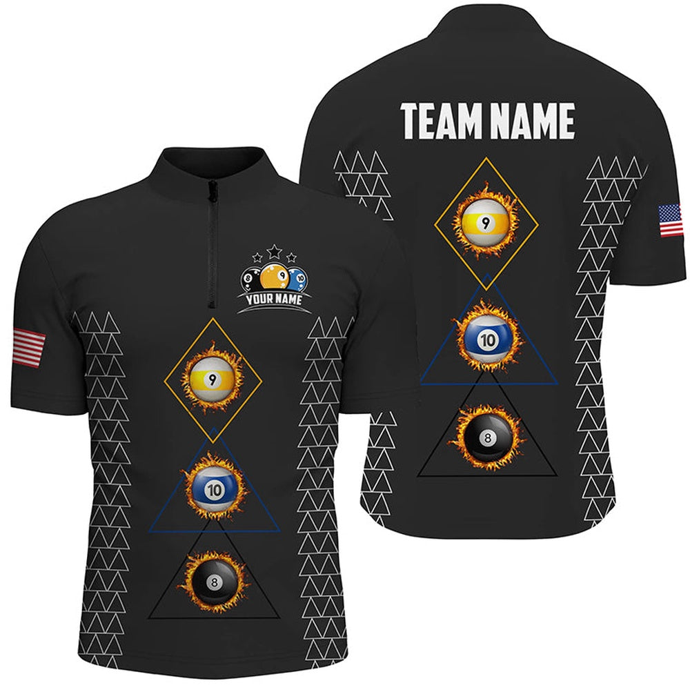 Billiard Polo Shirts, Personalized Billiard 8 Ball 9 Ball & 10 Ball Shirts, Unique Team Jerseys Billiard Shirts, Billiards Team Shirts