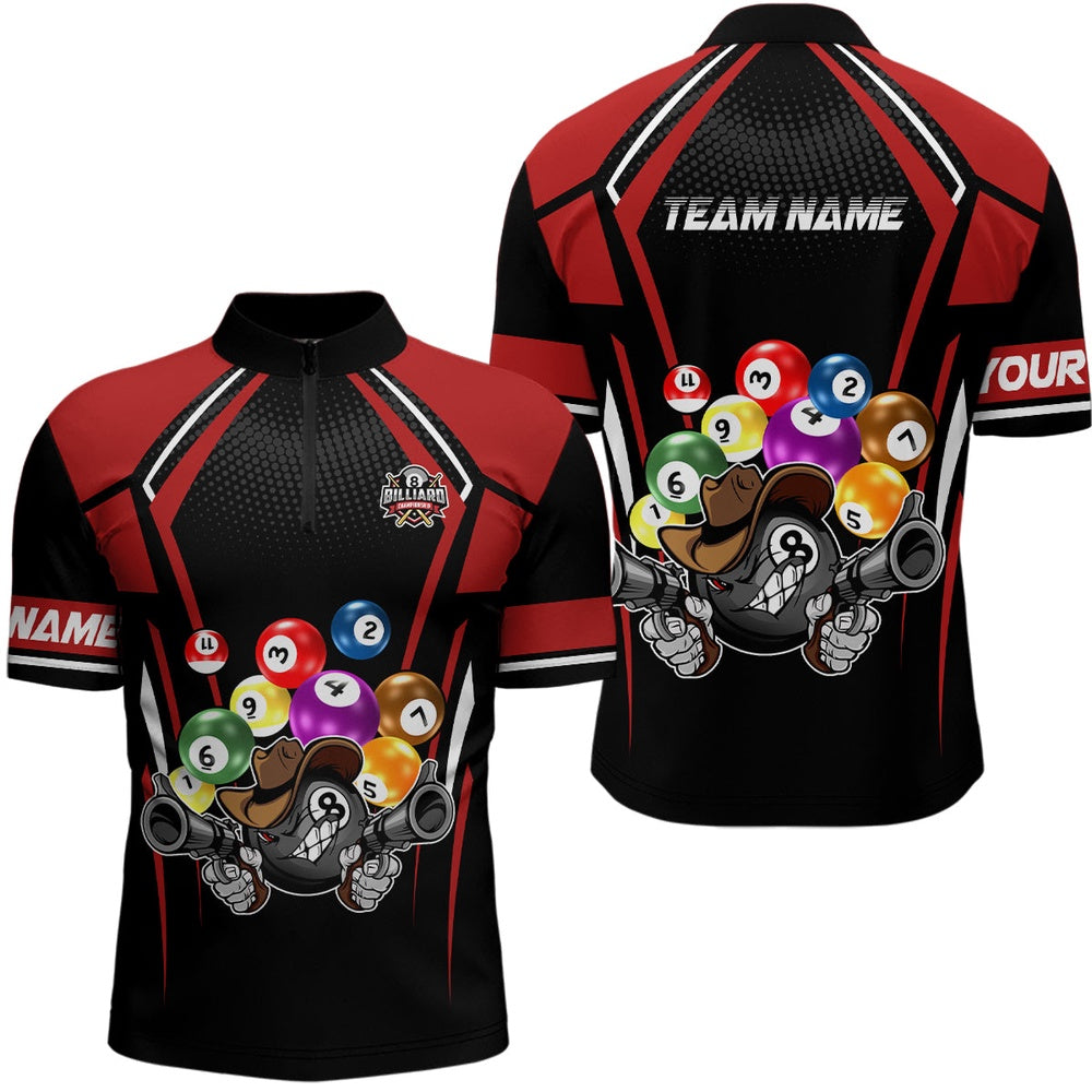 Billiard Polo Shirts, Personalized Funny Billiard Balls Polo Shirts Custom Team Name Billiard Jerseys, Billiards Team Shirts