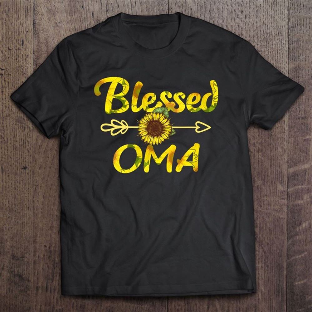 Blessed Oma With Sunfloral Oma Heart Mother's Day Gift T Shirt, Mother's Day Shirt, Gift For Mom, Shirt For Mom