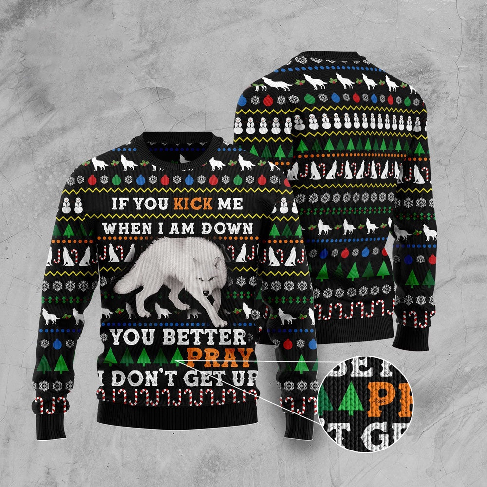 Blue Snow Awesome Wolf Ugly Christmas Sweater, Funny Xmas Sweater, Sweater Xmas