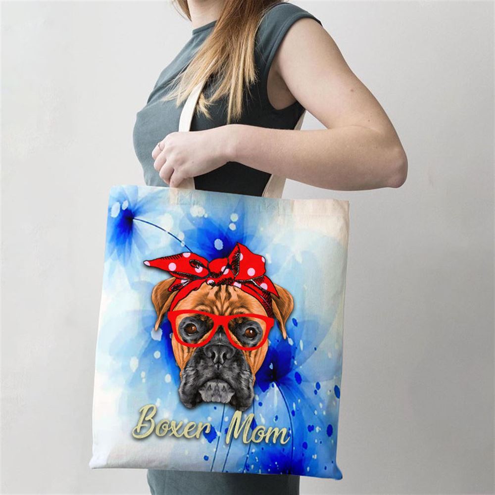 Boxer Mom Dogs Tee Mothers Day Dog Lovers Gifts For Women Tote Bag, Women Tote Bag, Canvas Tote Bag, Printed Tote Bag