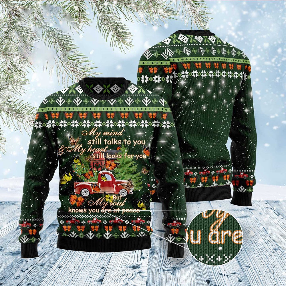 Butterfly Christmas Season My Mind Ugly Christmas Sweater, Funny Xmas Sweater, Sweater Xmas