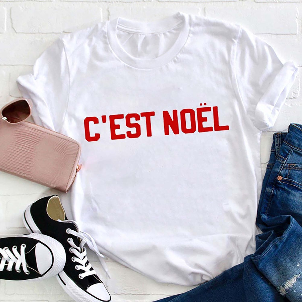 C'est Noël French T Shirt, Merry T Shirt, Unisex Christmas Shirts