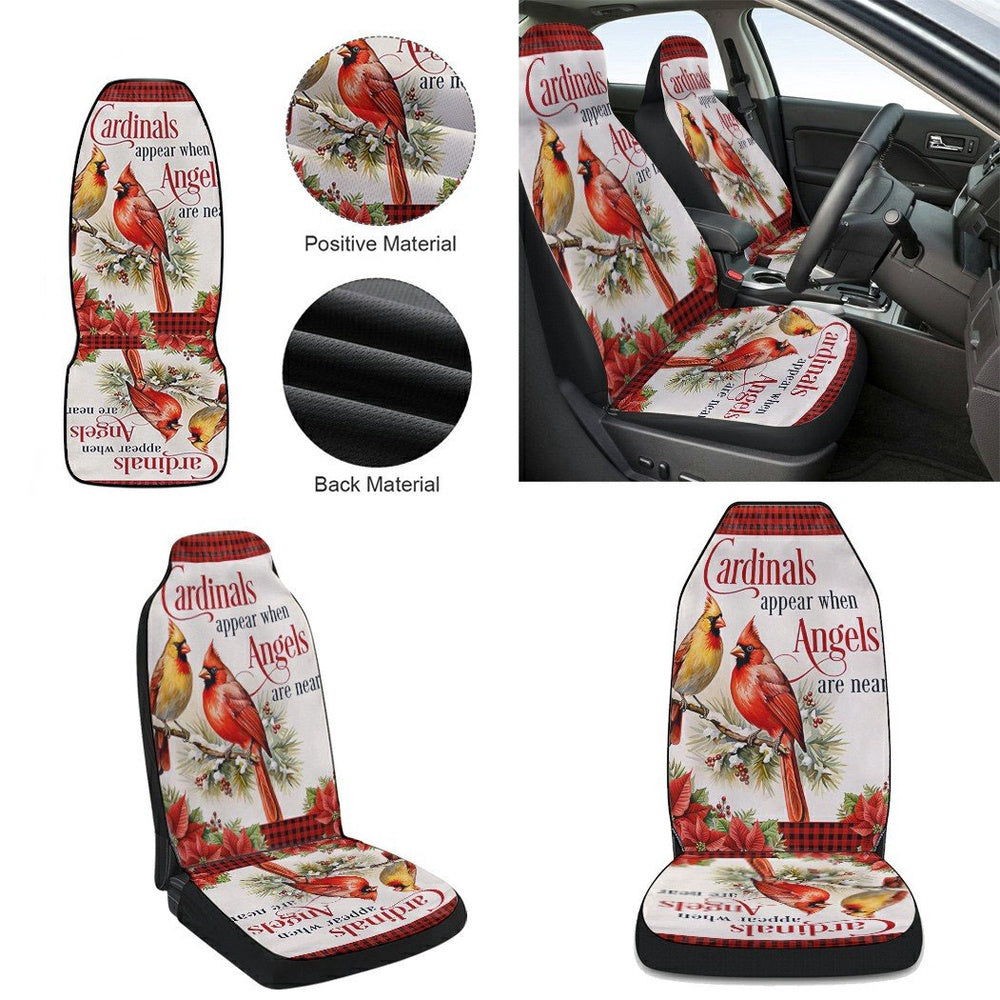 Cardinal Cardinals Appear When Angels Are Near Christmas Cardinals Cars Seat Cover, Christmas Car Seat Covers, Car Decor Gift