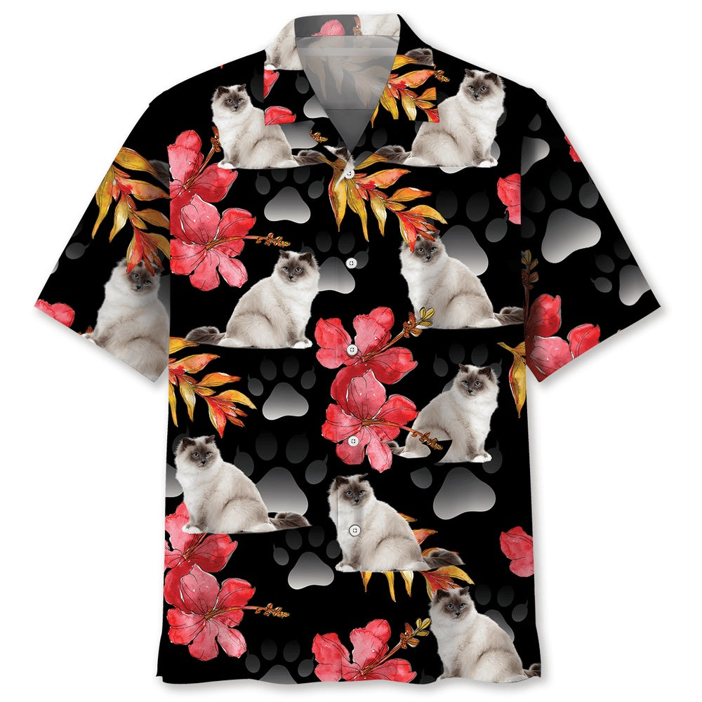 Cat Paw Hawaiian Shirt, Cat Hawaiian Shirt, Funny Hawaiian Shirts