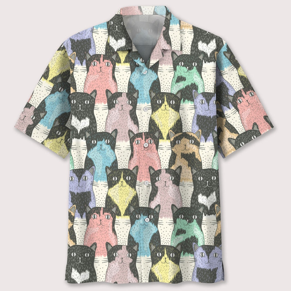 Cats Cute Hawaiian Shirt, Cat Hawaiian Shirt, Funny Hawaiian Shirts