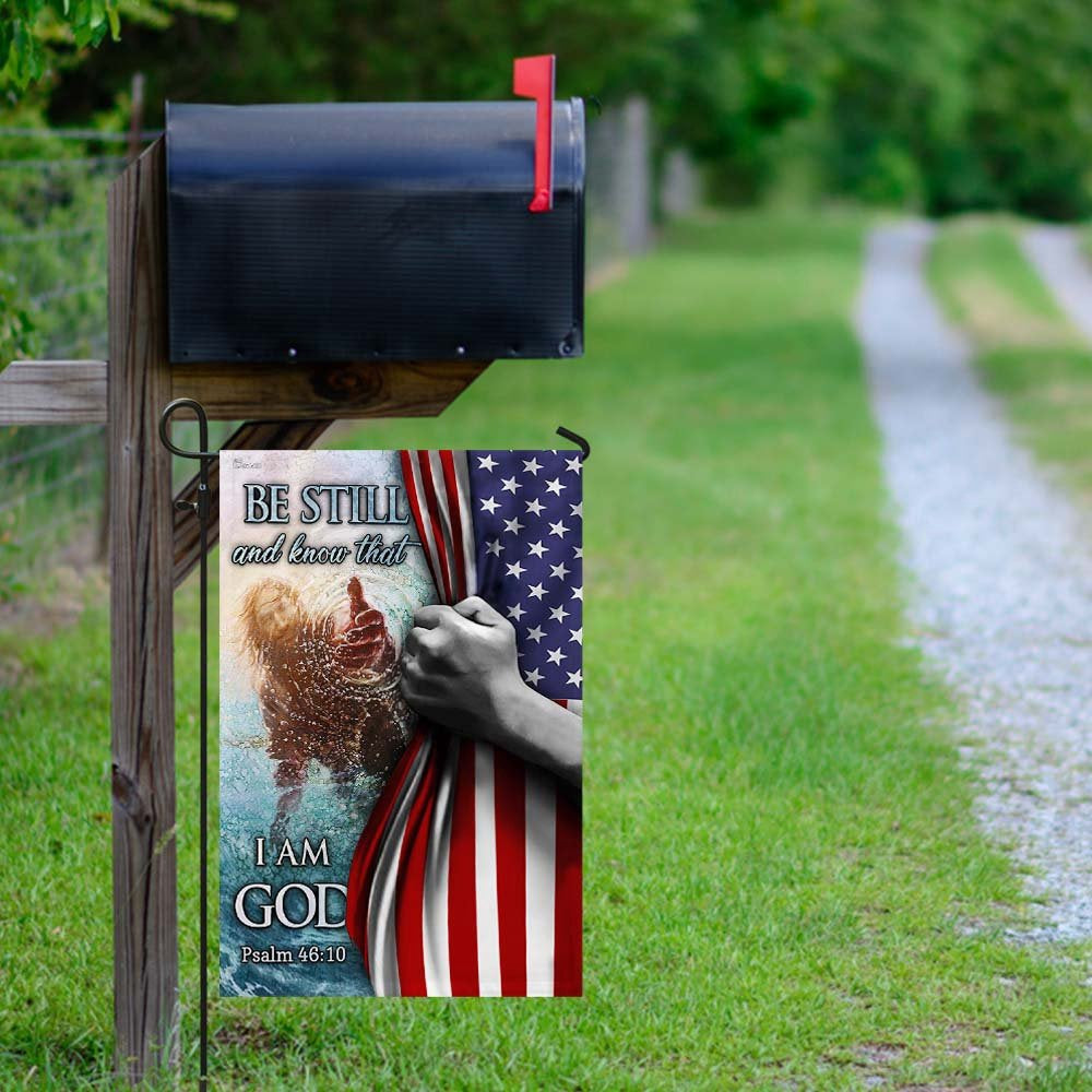 Christian Garden Flags, Be Still And Know That I Am God Flag, Christian House Flags, Christian Cross Flag, Faith Flag