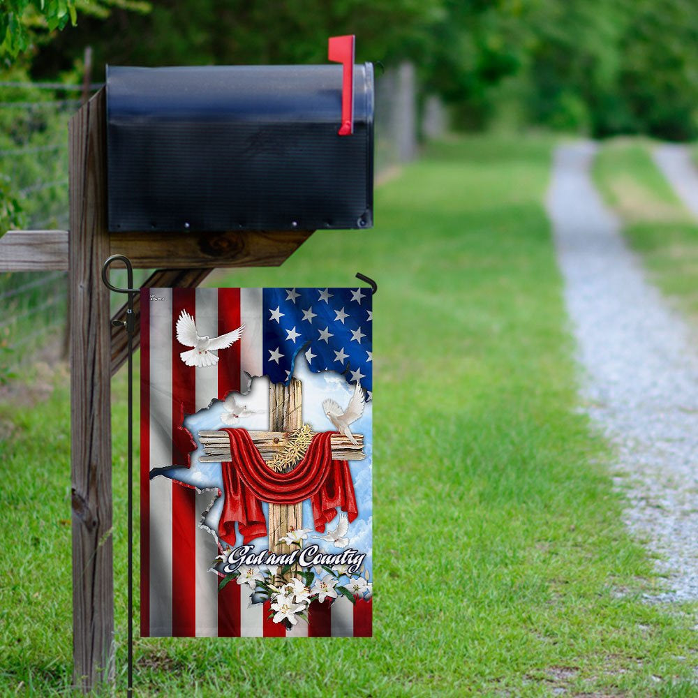 Christian Garden Flags, God And Country American Flag, Christian House Flags, Christian Cross Flag, Faith Flag