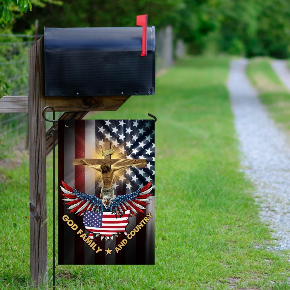 Christian Garden Flags, God, Family And Country Flag, Christian House Flags, Christian Cross Flag, Faith Flag