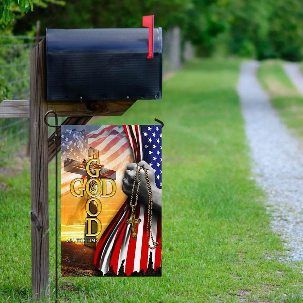 Christian Garden Flags, God Is Good All The Time Christian Cross American Flag, Christian House Flags, Christian Cross Flag, Faith Flag